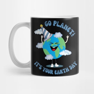 Groovy Go Planet Its Your Earth Day 2024 Teacher Kids Mug